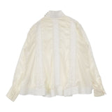 sacai luck ハイネック 15AWLU980 レース ブラウス シャツ オフホワイト レディース サカイ ラック【中古】6-0709M∞