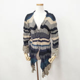 M&KYOKO 佐藤繊維 アシンメトリー 定価35200円 KAIN623W コットン カーディガン グレー 多色 レディース エムアンドキョウコ【中古】6-0709T◎