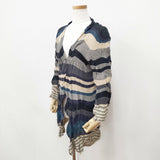 M&KYOKO 佐藤繊維 アシンメトリー 定価35200円 KAIN623W コットン カーディガン グレー 多色 レディース エムアンドキョウコ【中古】6-0709T◎