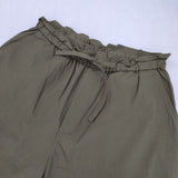 JOURNAL STANDARD ワイドイージーパンツ コットンナイロン パンツ カーキ レディース ジャーナルスタンダード【中古】6-0513G∞