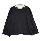 evam eva cotton pullover コットンプルオーバー 定価26400円 E261K095 サイズM ニット 26SS ブラック レディース エヴァムエヴァ【中古】6-0320M♪