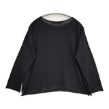 evam eva cotton pullover コットンプルオーバー 定価26400円 E261K095 サイズM ニット 26SS ブラック レディース エヴァムエヴァ【中古】6-0320M♪