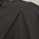 evam eva no-collar coat ウールノーカラーコート E251T017 サイズ1 コート 25SS ブラック レディース エヴァムエヴァ【中古】6-0320M♪