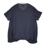 JOURNAL STANDARD L'essage 定価13000円 半袖 ブラウス シャツ ネイビー レディース ジャーナルスタンダードレサージュ【中古】6-0615S∞