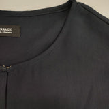 JOURNAL STANDARD L'essage 定価13000円 半袖 ブラウス シャツ ネイビー レディース ジャーナルスタンダードレサージュ【中古】6-0615S∞