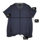 JOURNAL STANDARD L'essage 定価13000円 半袖 ブラウス シャツ ネイビー レディース ジャーナルスタンダードレサージュ【中古】6-0615S∞