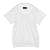 ZUCCa ZU21JJ242 コットン 断ち切り 製品染め 半袖Ｔシャツ カットソー ホワイト レディース ズッカ【中古】6-0615S∞