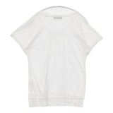ZUCCa ZU21JJ242 コットン 断ち切り 製品染め 半袖Ｔシャツ カットソー ホワイト レディース ズッカ【中古】6-0615S∞