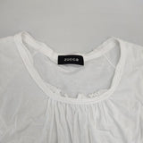 ZUCCa ZU21JJ242 コットン 断ち切り 製品染め 半袖Ｔシャツ カットソー ホワイト レディース ズッカ【中古】6-0615S∞