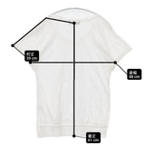 ZUCCa ZU21JJ242 コットン 断ち切り 製品染め 半袖Ｔシャツ カットソー ホワイト レディース ズッカ【中古】6-0615S∞