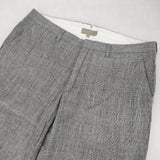 MARGARET HOWELL 578-143509 コットンリネン グレンチェック スラックス パンツ グレー レディース マーガレットハウエル【中古】6-0810G∞
