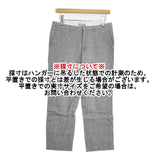 MARGARET HOWELL 578-143509 コットンリネン グレンチェック スラックス パンツ グレー レディース マーガレットハウエル【中古】6-0810G∞