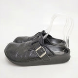 BIRKENSTOCK footprints ボストン キルティング キルテッドアッパー サイズ37 サンダル ブラック レディース ビルケンシュトックフットプリンツ【中古】6-0605G◎