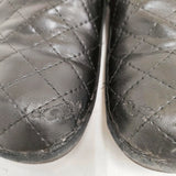 BIRKENSTOCK footprints ボストン キルティング キルテッドアッパー サイズ37 サンダル ブラック レディース ビルケンシュトックフットプリンツ【中古】6-0605G◎