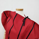 ISSEY MIYAKE 1325. 変形ワンピース IL11FH314 サイズ3 ワンピース レッド ブラック レディース イッセイミヤケ1325.【中古】6-0401S♪