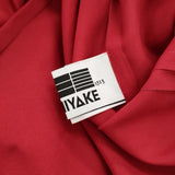 ISSEY MIYAKE 1325. 変形ワンピース IL11FH314 サイズ3 ワンピース レッド ブラック レディース イッセイミヤケ1325.【中古】6-0401S♪