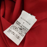 ISSEY MIYAKE 1325. 変形ワンピース IL11FH314 サイズ3 ワンピース レッド ブラック レディース イッセイミヤケ1325.【中古】6-0401S♪