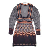Mame Kurogouchi Fair Isle Knitted Dress ニットドレス 定価75900円 MM22FWKN027 ワンピース グレー レディース マメクロゴウチ【中古】6-0513M∞