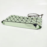 BAO BAO ISSEY MIYAKE メタリックチェーンショルダーバッグ BB31-AG123 ライトグリーン レディース バオバオイッセイミヤケ【中古】6-0401G♪