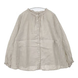 nest Robe 01175-1112-44 リネン 2way ブラウス シャツ ベージュ レディース ネストローブ【中古】6-0507M∞