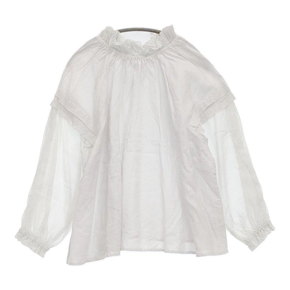 nest Robe リネンラミーフリル2wayブラウス 01251-1055 ブラウス シャツ 25SS オフホワイト レディース ネストローブ【中古】6-0401M♪ nest Robe リネンラミーフリル2wayブラウス 01251-1055 ブラウス