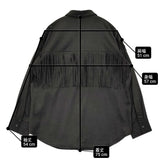 JOURNAL STANDARD 新品 フェイクスエードフリンジシャツ 定価22000円 長袖シャツ 25AW ブラック レディース ジャーナルスタンダード【中古】6-0914T♪