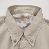 Columbia PFG フィッシングシャツ ナイロン アメリカ古着 ボタンダウン BD 半袖シャツ ベージュ メンズ コロンビア【中古】6-0630S♪