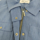 ATTISESSION 24SS スタンドカラー ジャンプスーツ 定価24200円 5626-699-0032 サイズ36 オールインワン ツナギ ミズイロ レディース【中古】6-0606G◎