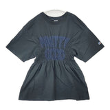 green label relaxing RUSSELL ATHLETIC 別注 シャーリングデザイン RCW-25113GL 半袖Ｔシャツ カットソー グレー レディース グリーンレーベルリラクシング【中古】6-0615S∞