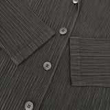 ISSEY MIYAKE プリーツ IM43FD431 ジャケット ブラック レディース イッセイミヤケ【中古】6-0513M∞