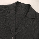 ISSEY MIYAKE プリーツ IM43FD431 ジャケット ブラック レディース イッセイミヤケ【中古】6-0513M∞