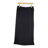 ISSEY MIYAKE プリーツ カットワークデザイン IM12FG923 ロングスカート ブラック レディース イッセイミヤケ【中古】6-0513M∞