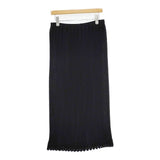 ISSEY MIYAKE プリーツ カットワークデザイン IM12FG923 ロングスカート ブラック レディース イッセイミヤケ【中古】6-0513M∞