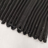ISSEY MIYAKE プリーツ カットワークデザイン IM12FG923 ロングスカート ブラック レディース イッセイミヤケ【中古】6-0513M∞