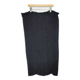 ISSEY MIYAKE プリーツスカート ベルトループ付き IM02FG918 ロングスカート ブラック レディース イッセイミヤケ【中古】6-0709M∞