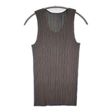 PLEATS PLEASE ISSEY MIYAKE PP05-JK001 プリーツ ノースリーブ サイズ4 カットソー グレー レディース プリーツプリーズ【中古】6-0515S◎