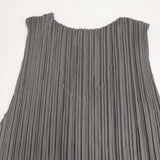 PLEATS PLEASE ISSEY MIYAKE PP05-JK001 プリーツ ノースリーブ サイズ4 カットソー グレー レディース プリーツプリーズ【中古】6-0515S◎