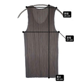 PLEATS PLEASE ISSEY MIYAKE PP05-JK001 プリーツ ノースリーブ サイズ4 カットソー グレー レディース プリーツプリーズ【中古】6-0515S◎