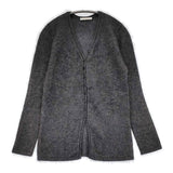 Plage Light Fur Midi カーディガン Vネック ウール混ファーニット カーディガン チャコールグレー レディース プラージュ【中古】6-0914T♪