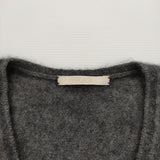 Plage Light Fur Midi カーディガン Vネック ウール混ファーニット カーディガン チャコールグレー レディース プラージュ【中古】6-0914T♪