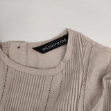 mizuiro-ind 1-259581 コットン ピンタックワイドワンピース 刺繍 ワンピース グレージュ レディース ミズイロインド【中古】6-0615S∞