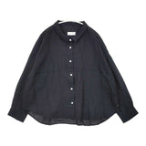 HUIS ウォッシャブルウールワイドブラウス U102-0169-BK ブラウス シャツ ブラック系 レディース ハウス/遠州織物【中古】6-0907T∞