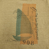 45R/45rpm 裏毛deレイヤードヨットの908Tシャツ カットソー 定価24200円 スウェット カーキ レディース フォーティーファイブアールピーエム【中古】6-0401T♪