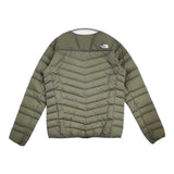 THE NORTH FACE サンダーラウンドネックジャケット サイズM NY81813 定価27500円 ダウンジャケット カーキ メンズ ザノースフェイス【中古】6-0328T♪