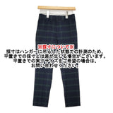 ROPE' ブラックウォッチ チェック サイズ36 センタープレス パンツ ネイビー グリーン レディース ロペ【中古】6-0606G◎