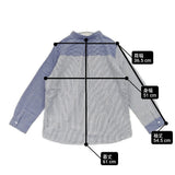 Pal'las Palace 格子と縞 PFSH-9498B コットン サイズ3 長袖シャツ ブルー ホワイト レディース パラスパレス【中古】6-0606G◎
