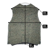 Pal'las Palace ノースリーブニット コットン ベスト グリーン ベージュ レディース パラスパレス【中古】6-0907M∞