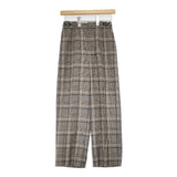 HUMAN WOMAN ウール チェック イージースラックス サイズSS パンツ ベージュ レディース ヒューマンウーマン【中古】6-1003T∞