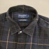 GYMPHLEX コットンネル チェックシャツワンピ ビエラ起毛 ワンピース ネイビー ブラック レディース ジムフレックス【中古】6-0917T∞