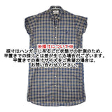 GYMPHLEX J-1098 BGM 半袖シャツワンピ チェック ワンピース ブルー ベージュ レディース ジムフレックス【中古】6-0615S∞